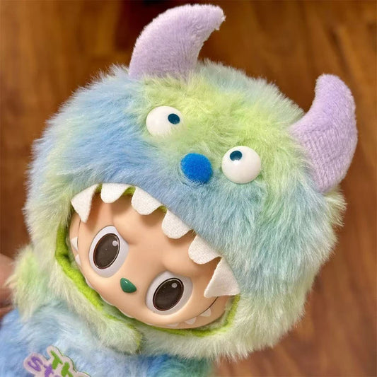 Anime Labubu Doll Clothing Fashion Work Pants Dinosaur Monster V1V2 Doll Clothing Accessories 15/17cm Plush Doll Universal Stock