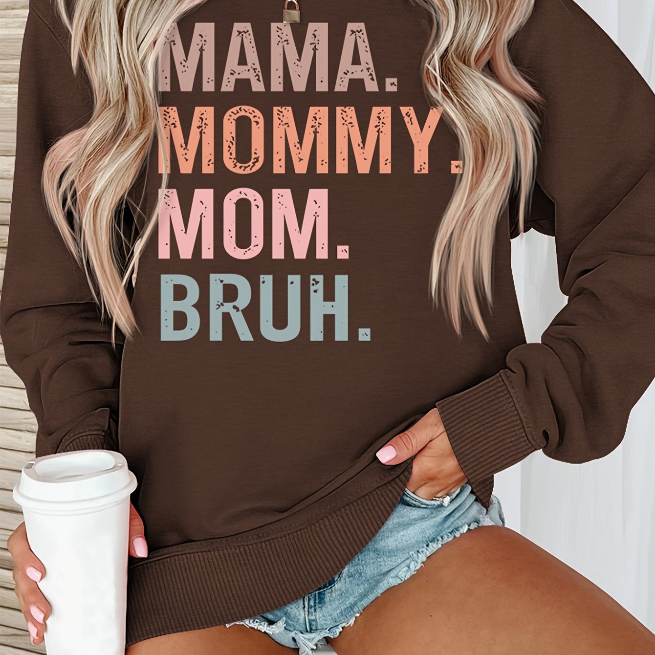 Cozy Letter Print Crew Neck Pullover Sweatshirt - Soft, Warm, and Comfortable Long Sleeve Casual Wear for Fall and Winter - Women's Fashion Clothing for Everyday Style