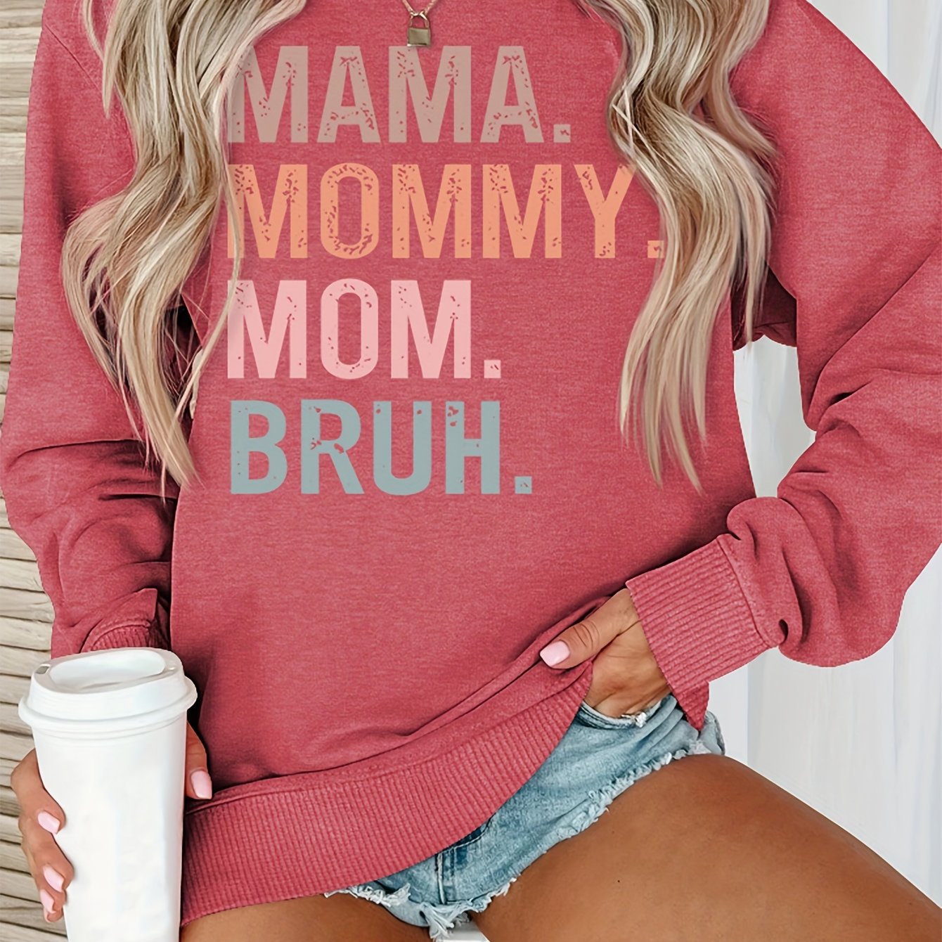 Cozy Letter Print Crew Neck Pullover Sweatshirt - Soft, Warm, and Comfortable Long Sleeve Casual Wear for Fall and Winter - Women's Fashion Clothing for Everyday Style