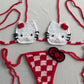Hello Kitty Sexy Micro Bikini Set Women Summer Bathing Suit 2024 Fashion Knitting Kitty Cat Y2k Swimsuit Beach Women Thong Swim