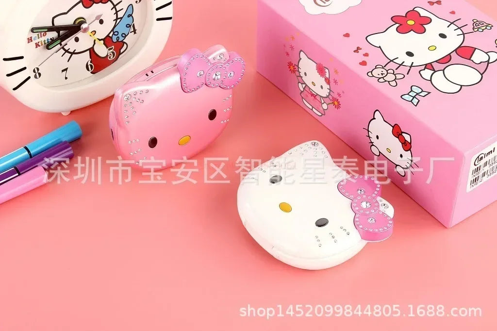 2024 New Sanrio Kawaii Hello Kitty Mini Phone Cartoon Kids Taiml Cute Phone Festival Birthday Fashion Girls Toys Children Gift