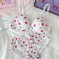Sanrio Hello Kitty Women Underwear Sexy Bra Panty Set Cartoon No Wire Push Up Underwear Female's Breathable Gathered Bra Gifts