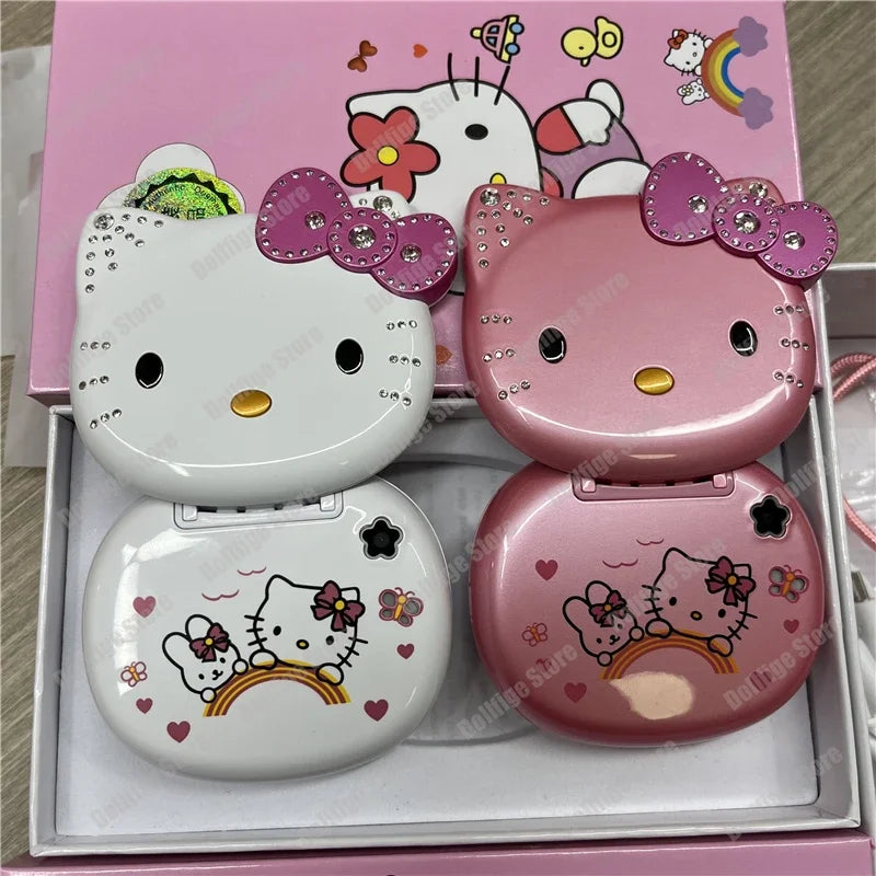2024 New Sanrio Kawaii Hello Kitty Mini Phone Cartoon Kids Taiml Cute Phone Festival Birthday Fashion Girls Toys Children Gift