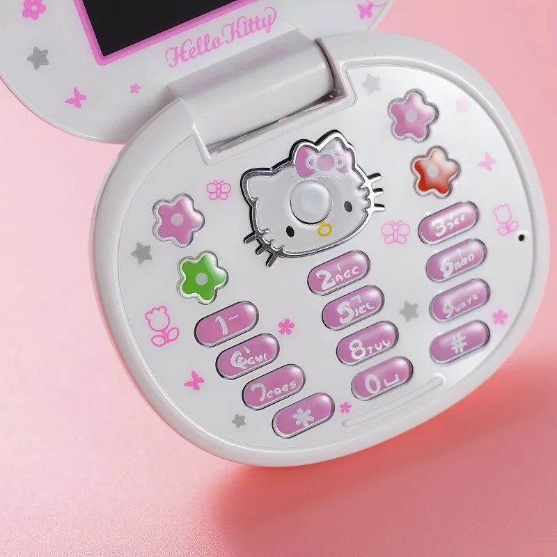 2024 New Sanrio Kawaii Hello Kitty Mini Phone Cartoon Kids Taiml Cute Phone Festival Birthday Fashion Girls Toys Children Gift