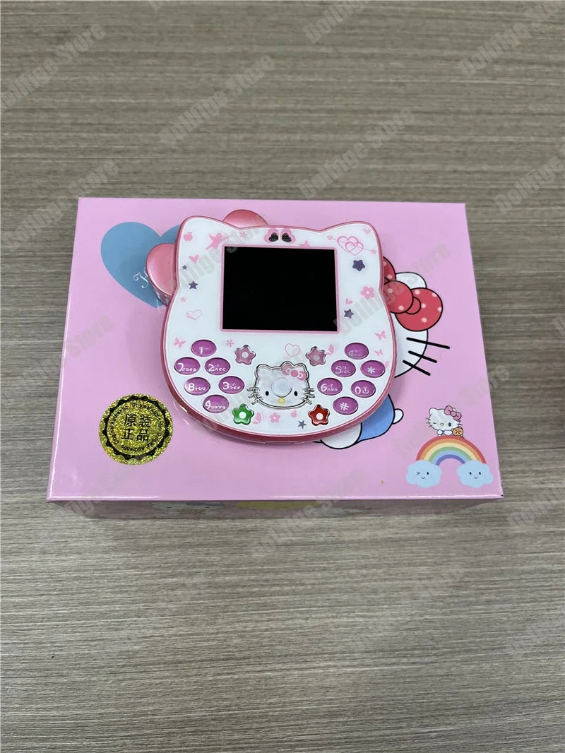 2024 New Sanrio Kawaii Hello Kitty Mini Phone Cartoon Kids Taiml Cute Phone Festival Birthday Fashion Girls Toys Children Gift