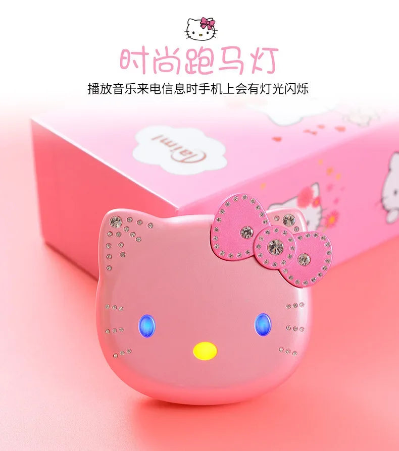 2024 New Sanrio Kawaii Hello Kitty Mini Phone Cartoon Kids Taiml Cute Phone Festival Birthday Fashion Girls Toys Children Gift
