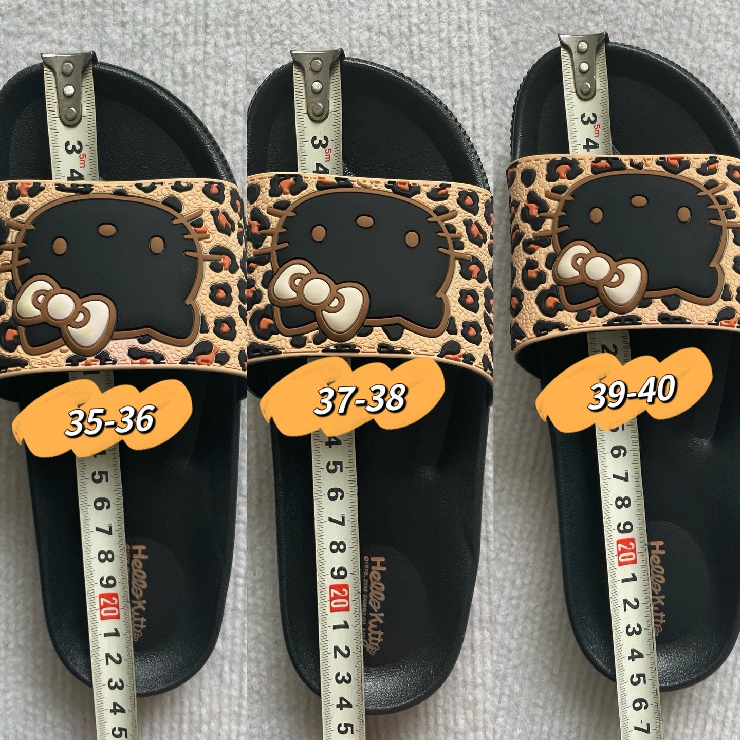 Hello Kitty Cute Beach Bath Slippers for Women Cool Leopard Print Cartoon Home Slippers Female Indoor Non-slip Cosy Home Shoes