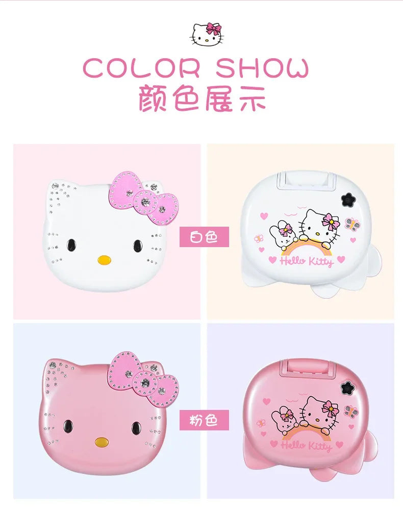2024 New Sanrio Kawaii Hello Kitty Mini Phone Cartoon Kids Taiml Cute Phone Festival Birthday Fashion Girls Toys Children Gift