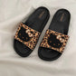 Hello Kitty Cute Beach Bath Slippers for Women Cool Leopard Print Cartoon Home Slippers Female Indoor Non-slip Cosy Home Shoes