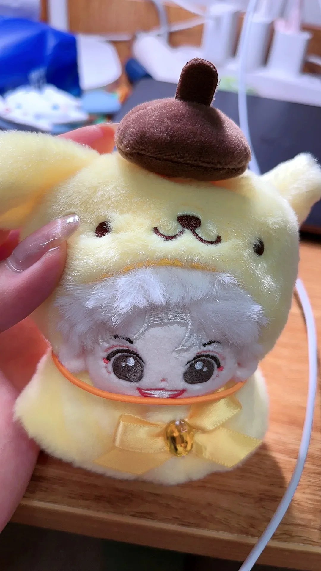 Labubu Cape Skirt Suit Sitting Party Sanrio Hello Kitty Clothes The Monsters Vinyl Labubu Outfit Clothing Hat Accessory Gift Toy