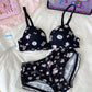 Sanrio Hello Kitty Women Underwear Sexy Bra Panty Set Cartoon No Wire Push Up Underwear Female's Breathable Gathered Bra Gifts
