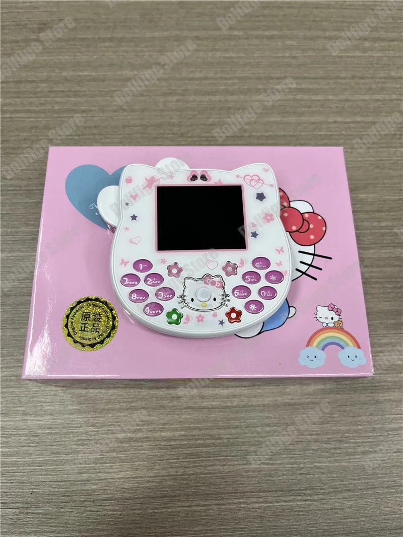 2024 New Sanrio Kawaii Hello Kitty Mini Phone Cartoon Kids Taiml Cute Phone Festival Birthday Fashion Girls Toys Children Gift