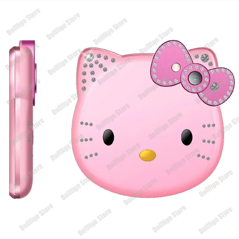 2024 New Sanrio Kawaii Hello Kitty Mini Phone Cartoon Kids Taiml Cute Phone Festival Birthday Fashion Girls Toys Children Gift