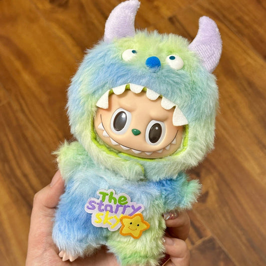 Anime Labubu Doll Clothing Fashion Work Pants Dinosaur Monster V1V2 Doll Clothing Accessories 15/17cm Plush Doll Universal Stock