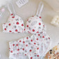 Sanrio Hello Kitty Women Underwear Sexy Bra Panty Set Cartoon No Wire Push Up Underwear Female's Breathable Gathered Bra Gifts