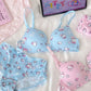 Sanrio Hello Kitty Women Underwear Sexy Bra Panty Set Cartoon No Wire Push Up Underwear Female's Breathable Gathered Bra Gifts