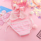 Sexy Lingerie Kawaii Blue White Stripe Suit Anime Cosplay Erotic Costumes Swimwear Bra Women Underwear Set Bikini Grils