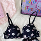 Sanrio Hello Kitty Women Underwear Sexy Bra Panty Set Cartoon No Wire Push Up Underwear Female's Breathable Gathered Bra Gifts