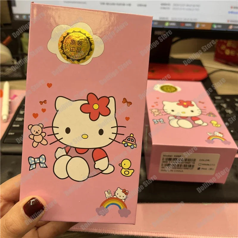 2024 New Sanrio Kawaii Hello Kitty Mini Phone Cartoon Kids Taiml Cute Phone Festival Birthday Fashion Girls Toys Children Gift