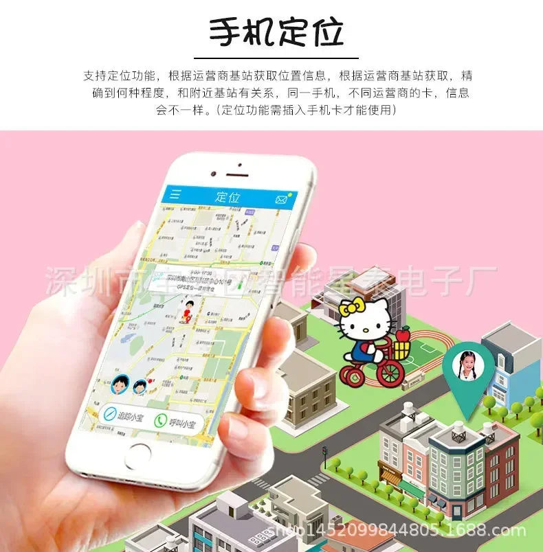 2024 New Sanrio Kawaii Hello Kitty Mini Phone Cartoon Kids Taiml Cute Phone Festival Birthday Fashion Girls Toys Children Gift