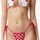 Hello Kitty Sexy Micro Bikini Set Women Summer Bathing Suit 2024 Fashion Knitting Kitty Cat Y2k Swimsuit Beach Women Thong Swim