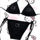Hello Kitty rhinestone swimsuit underwear can be worn outside Y2K hot girl ins suspender bikini surfing suit summer swimsuit