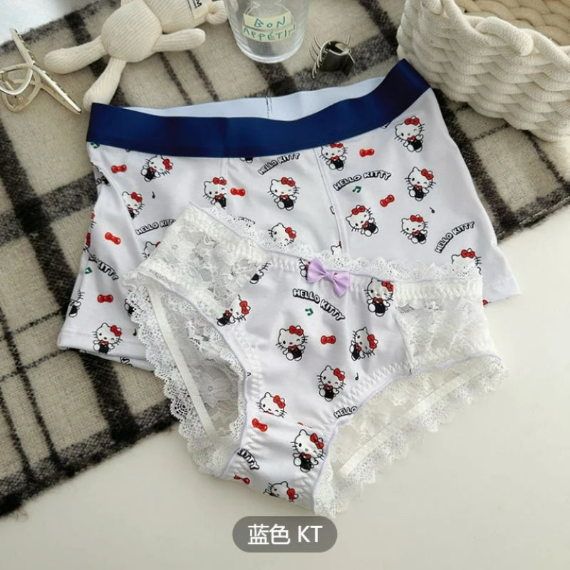 Miniso Hello Kitty Couple Underwear Cotton Cartoon Cute Sexy Print Pattern