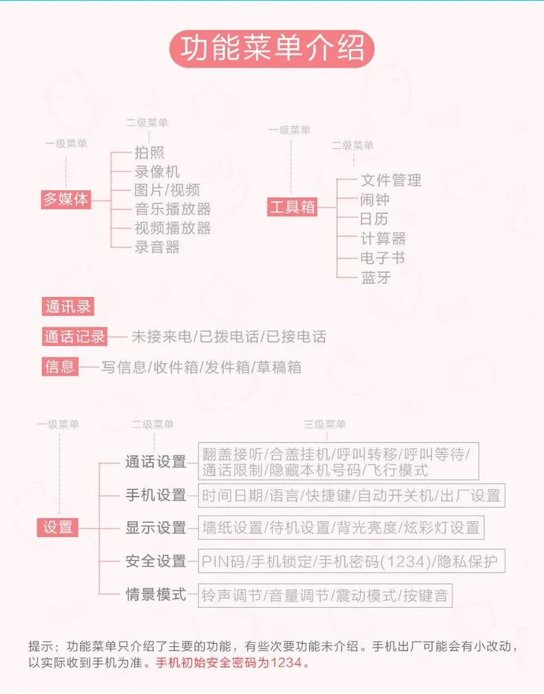 2024 New Sanrio Kawaii Hello Kitty Mini Phone Cartoon Kids Taiml Cute Phone Festival Birthday Fashion Girls Toys Children Gift