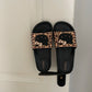 Hello Kitty Cute Beach Bath Slippers for Women Cool Leopard Print Cartoon Home Slippers Female Indoor Non-slip Cosy Home Shoes
