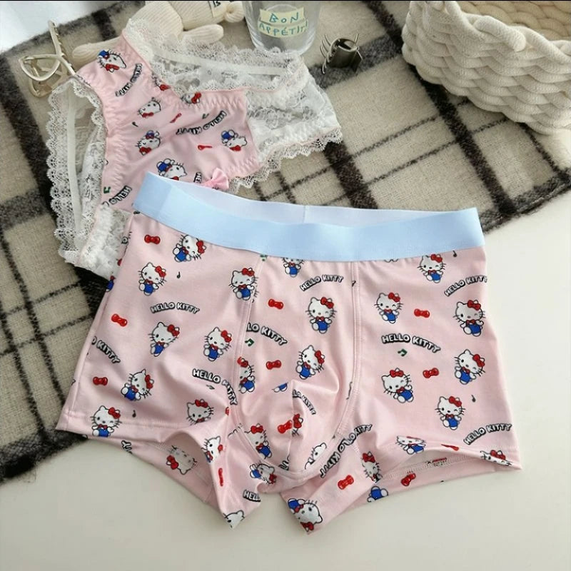 Miniso Hello Kitty Couple Underwear Cotton Cartoon Cute Sexy Print Pattern