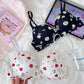 Sanrio Hello Kitty Women Underwear Sexy Bra Panty Set Cartoon No Wire Push Up Underwear Female's Breathable Gathered Bra Gifts