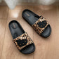 Hello Kitty Cute Beach Bath Slippers for Women Cool Leopard Print Cartoon Home Slippers Female Indoor Non-slip Cosy Home Shoes
