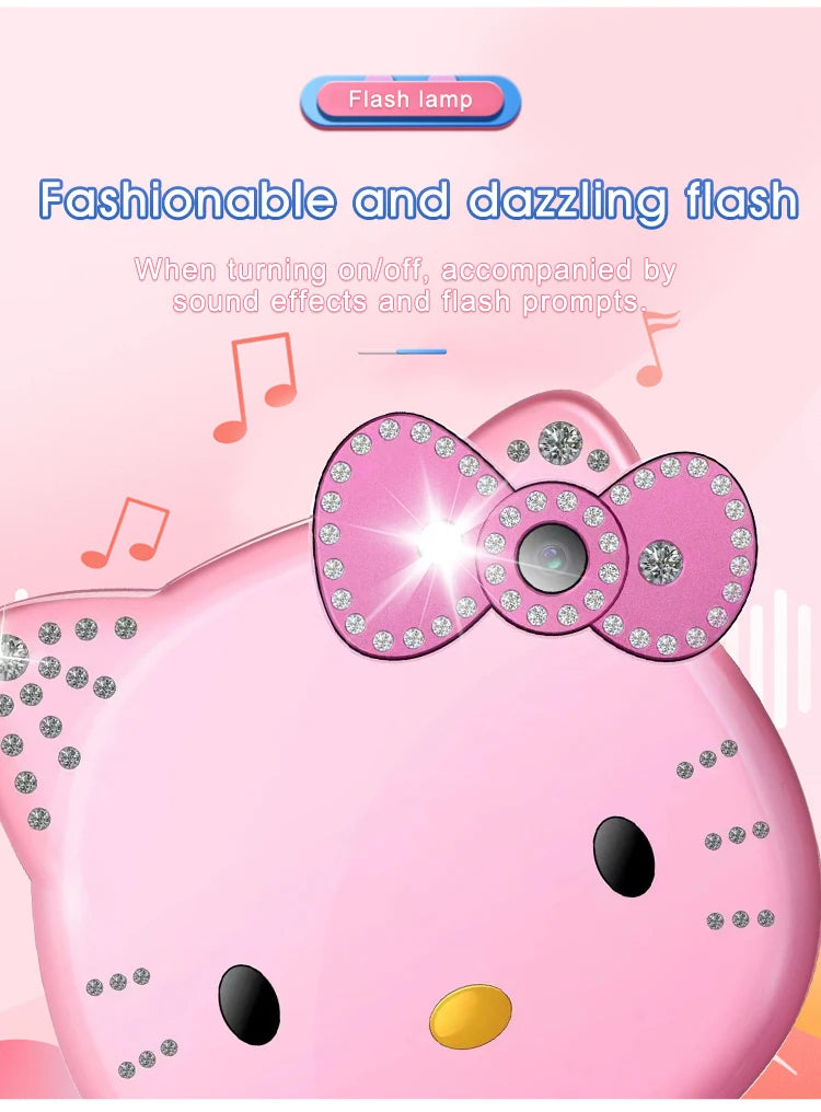 2024 New Sanrio Kawaii Hello Kitty Mini Phone Cartoon Kids Taiml Cute Phone Festival Birthday Fashion Girls Toys Children Gift