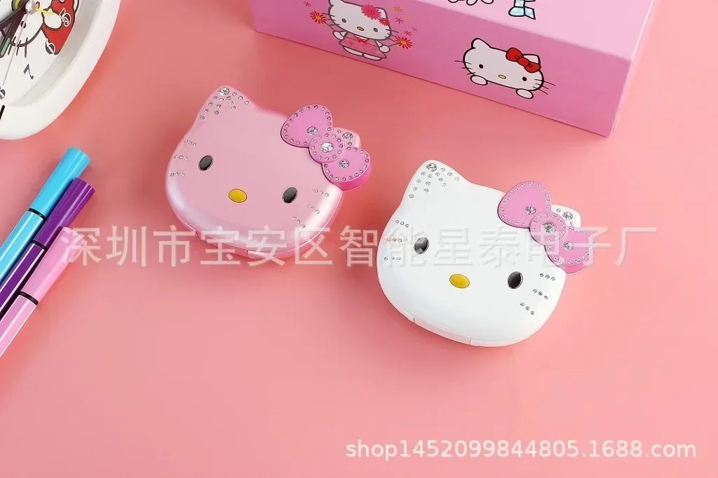 2024 New Sanrio Kawaii Hello Kitty Mini Phone Cartoon Kids Taiml Cute Phone Festival Birthday Fashion Girls Toys Children Gift