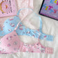 Sanrio Hello Kitty Women Underwear Sexy Bra Panty Set Cartoon No Wire Push Up Underwear Female's Breathable Gathered Bra Gifts