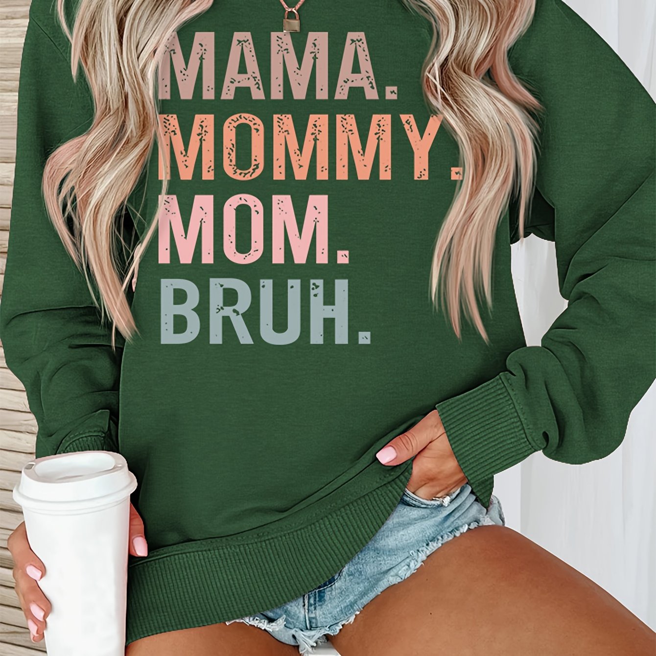 Cozy Letter Print Crew Neck Pullover Sweatshirt - Soft, Warm, and Comfortable Long Sleeve Casual Wear for Fall and Winter - Women's Fashion Clothing for Everyday Style