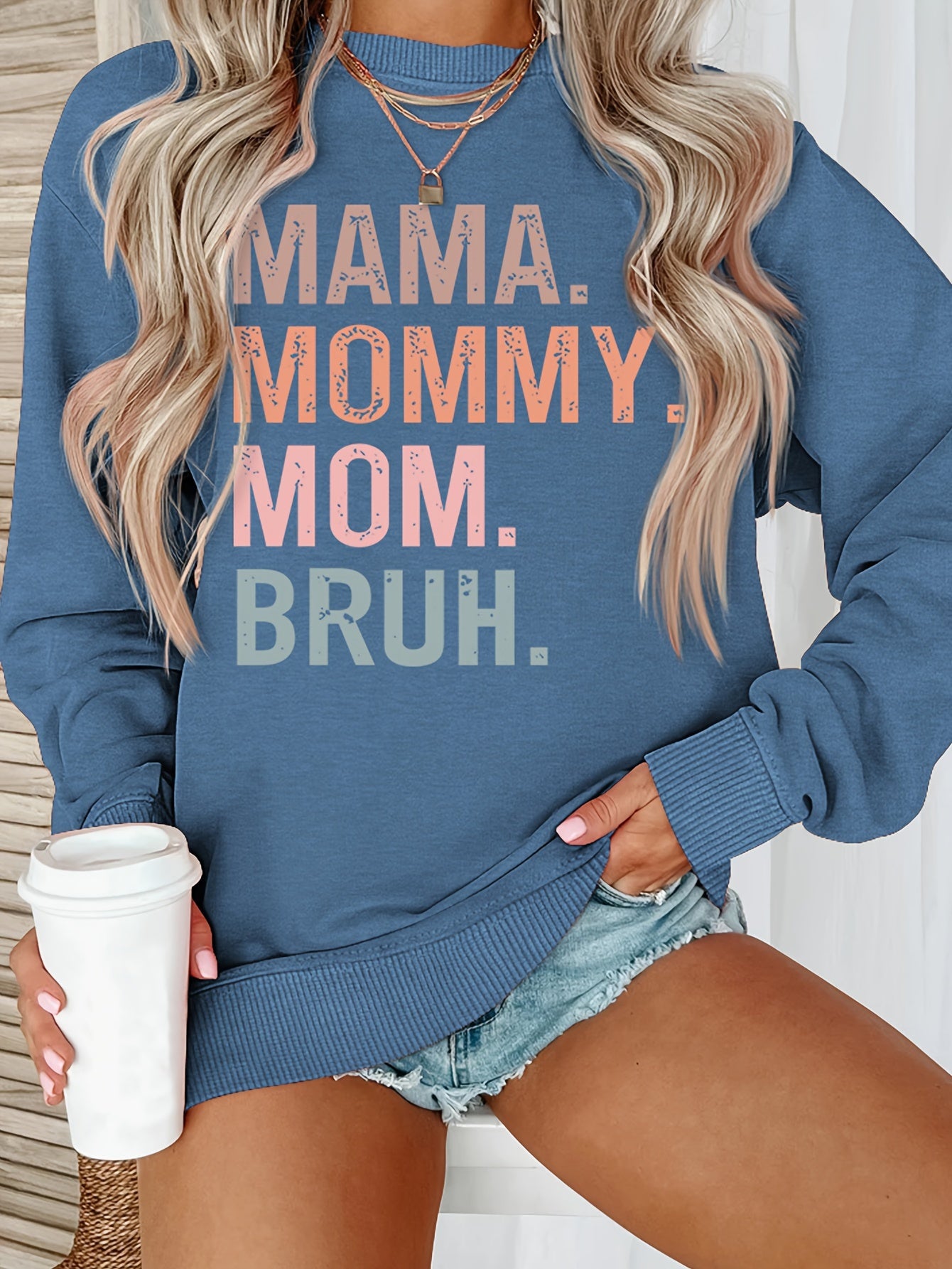 Cozy Letter Print Crew Neck Pullover Sweatshirt - Soft, Warm, and Comfortable Long Sleeve Casual Wear for Fall and Winter - Women's Fashion Clothing for Everyday Style